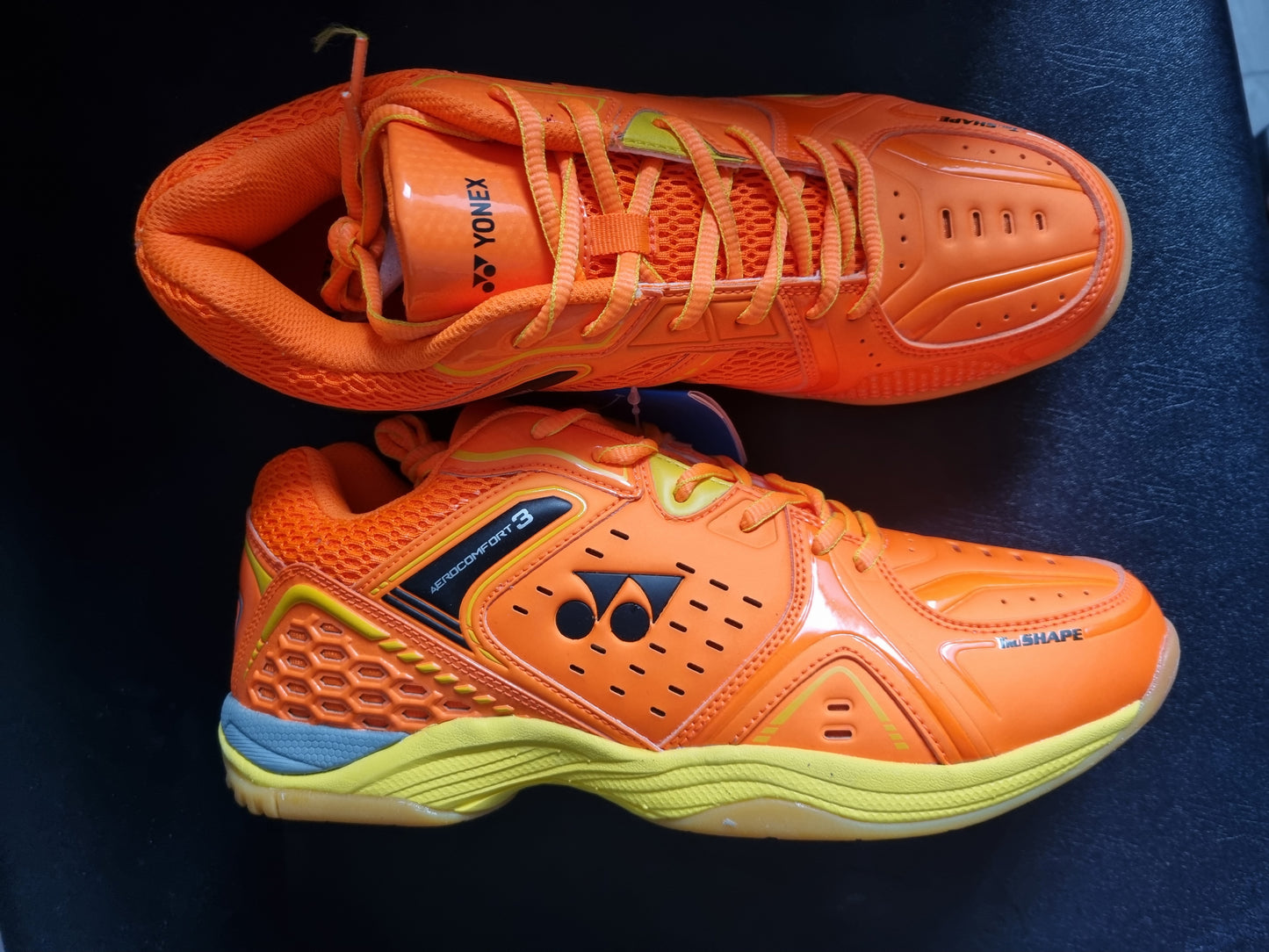 YONEX AERO COMFORT 3 ORANGE YELLOW BADMINTON SHOES TRU CUSHION TECH