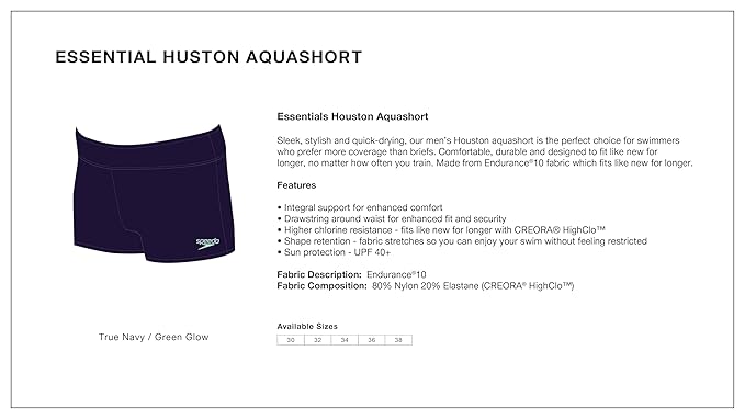 Speedo Mens Houston Aquashort Swimwear UVF 50+