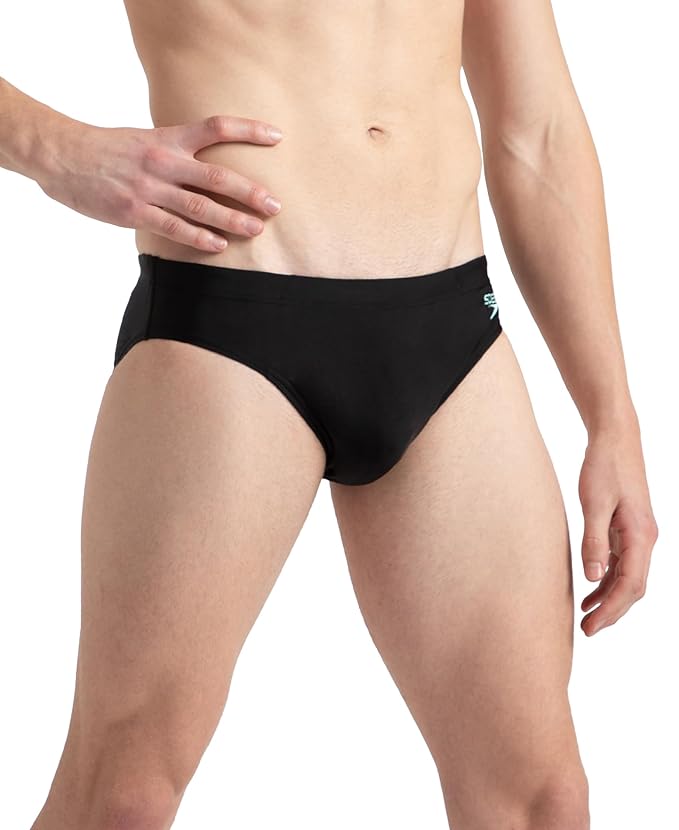 Speedo Men black Essential Endurance+ swim Brief UVF 40+