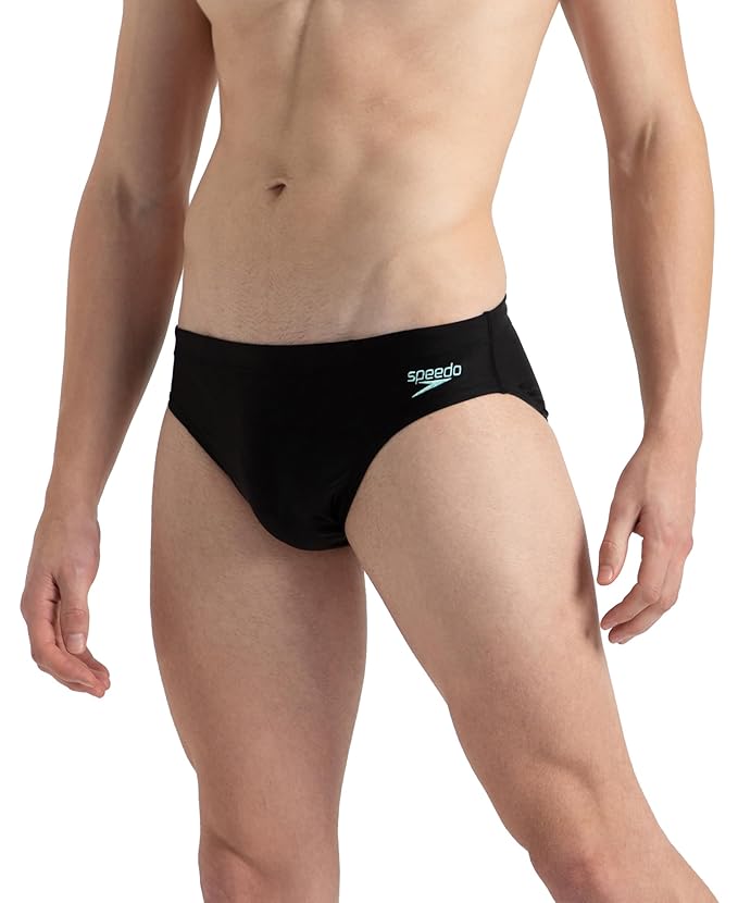 Speedo Men black Essential Endurance+ swim Brief UVF 40+
