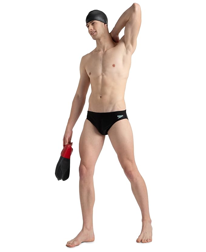 Speedo Men black Essential Endurance+ swim Brief UVF 40+