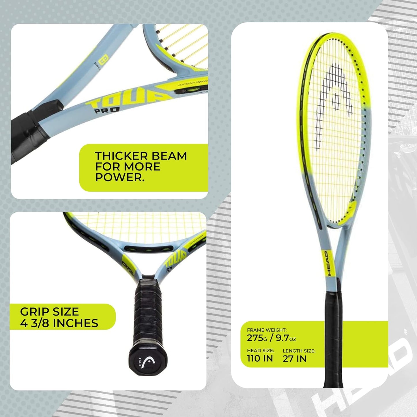 Head Tour Pro Nano Titanium 4 3/8" Tennis Racket