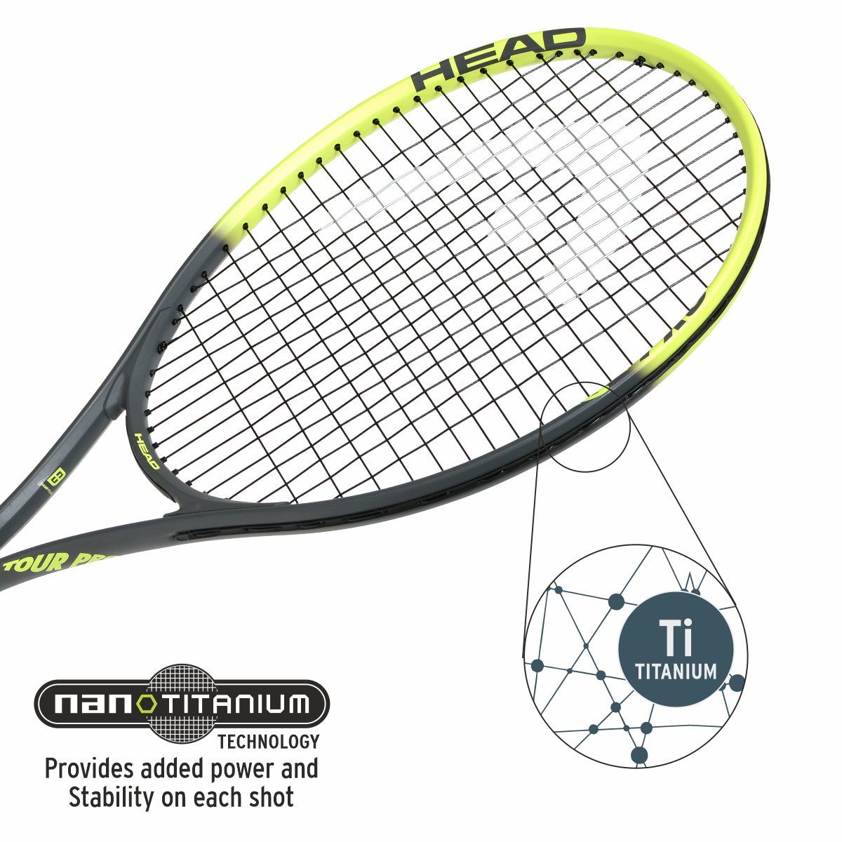 Head Tour Pro Nano Titanium 4 3/8" Tennis Racket