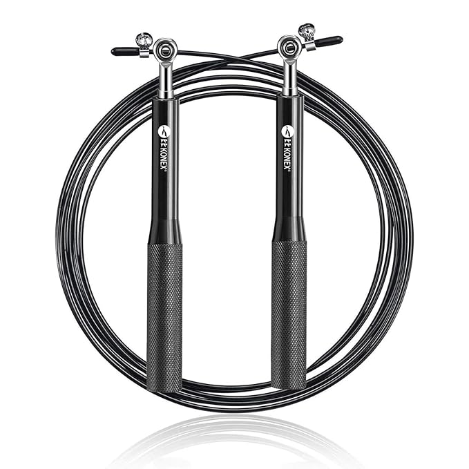 Konex Adjustable Steel Wire Jump Rope – Durable Home Gym Crossfit Exercise