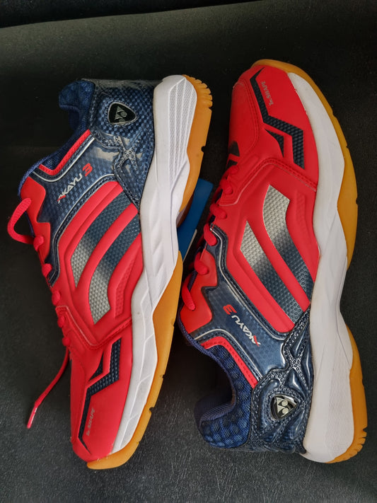 YONEX AKAYU 3 RED/DRK NAVY BADMINTON SHOES  TRU CUSHION TECH