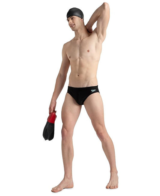 Speedo Men black Essential Endurance+ swim Brief UVF 40+