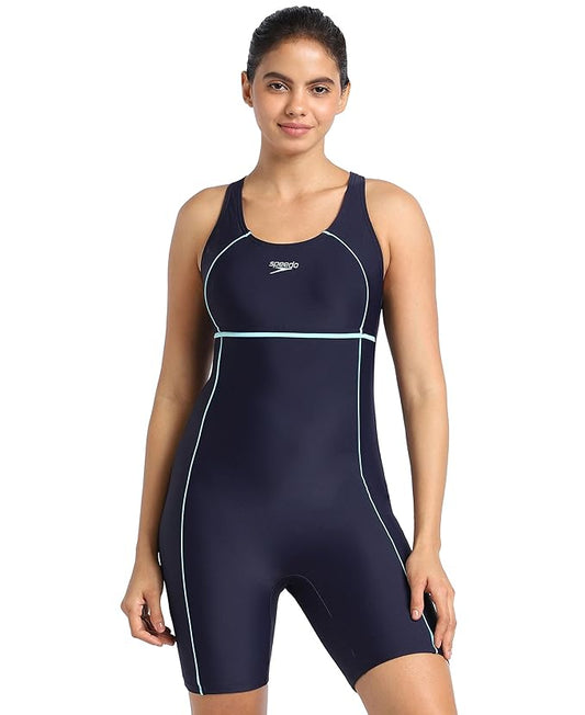 Speedo Women's Endurance+ Classic Racerback Legsuit UV 50+ Protection Size 34